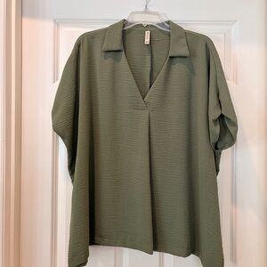 Zenana Outfitters Sage Green Blouse